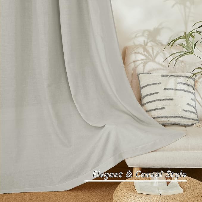 NICETOWN Thick Linen Gray Curtains - Image 6