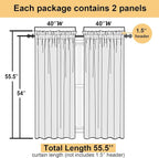Blush Sheer Curtains 54 Inches Long 2 Panels Set, Airy & Breathable Dual Rod - Image 4