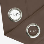 Chocolate Brown Blackout Curtains 34 x 63 Inch Length/Set of 2 Curtain - Image 5