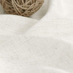 Cream Linen Back Tab Rod Pocket Curtains 56 Inch Length - Image 5