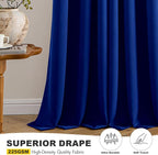 MIULEE Blackout Curtains for Bedroom 2 Panels 40 x 72 Inch Long Royal Blue | - Image 5