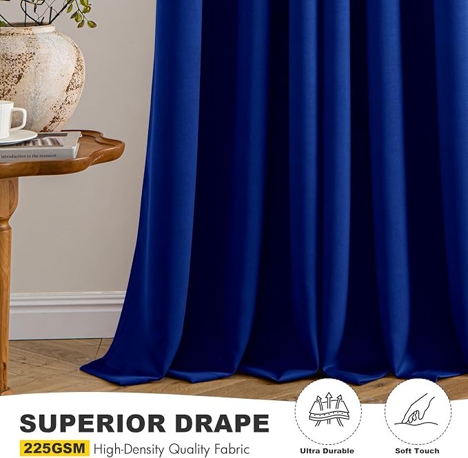 MIULEE Blackout Curtains for Bedroom 2 Panels 40 x 84 Inch Long Royal Blue | - Image 5