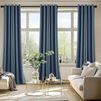 MIULEE Blackout Curtains for Bedroom 2 Panels 40 x 90 Inch Long Stone Blue | - Image 6