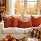 MIULEE Fall Decorative Lumbar Throw Pillow Covers 12x20 Inch Rust 2 Pack | - Image 5