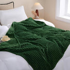 Green Fleece Throw Blanket 60”×80” - Image 3
