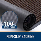 OLANLY 2-Pack Front Door Mats 35x23, Waterproof Heavy-Duty Doormats | Tan - Image 3
