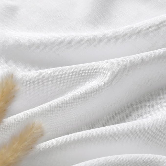 White Linen Curtains 89 Inches Long - Image 5