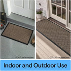 GORILLA GRIP 100% Waterproof All-Season WeatherMAX Doormat US Designed Natural - Image 9