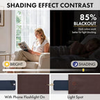 MIULEE 4 Panel Set Short Bedroom Blackout Curtains 54 Inch Long Dark Brown | - Image 4