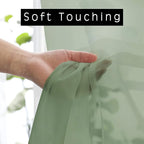 Sheer Curtains Living Room 54 inches Long, Rod Pocket Curtain Sheers Bedroom - Image 2