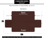 U-NICE HOME 4 Seater Sofa Cover 91''Large Couch Cover, Coffee/Beige | Washable - Image 6