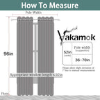 Yakamok Grey Blackout Curtains 96 Inches Long - Image 8