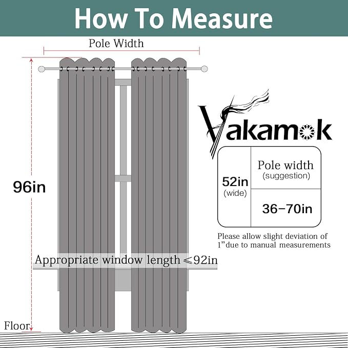 Yakamok Room Darkening Curtains 52x96 inch Length Sage Green-Living Room | 2 - Image 7