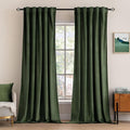 MIULEE Velvet Curtains 52x96 inches 2 Panels Olive Green Blackout Curtains | by MIULEE
