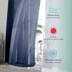 2 Panels Sheer Window Curtain Panels 96" Length - Image 7