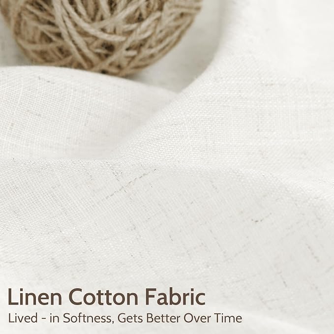 Neutral Linen Curtains 80 Inch Length - Image 4