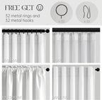 Topfinel 120 Inch Linen Blackout Curtains 2 Panels - Image 5