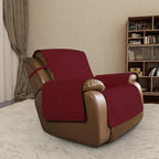 Easy-Going Reversible Couch Cover, Oversized Recliner, Christmas Red/Ivory | - Image 2
