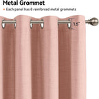 100% Blackout Linen Textured Curtains 96 Inch Long, Blush Pink | 100% Blackout - Image 6