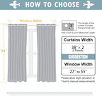 ChrisDowa Blackout Curtains for Bedroom and Living Room 54 Inches Long | 2 - Image 5