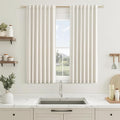 100% Blackout Linen Short Curtains by Guken