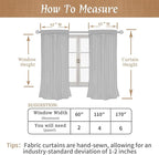 100% Blackout Linen Curtains 63 Inches - Image 9