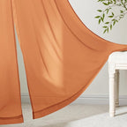 MIULEE Fall Orange Sheer Curtains 108 Inches Long 4 Panels 42 x 108 Inches | - Image 6