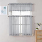 Chyhomenyc Light Grey Sheer Valance - Image 2