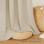 NICETOWN Rustic Linen 132 inch Long Curtains - Image 2