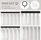 Topfinel 108 Inches Long Pinch Pleated Semi Sheer Curtains - Image 3