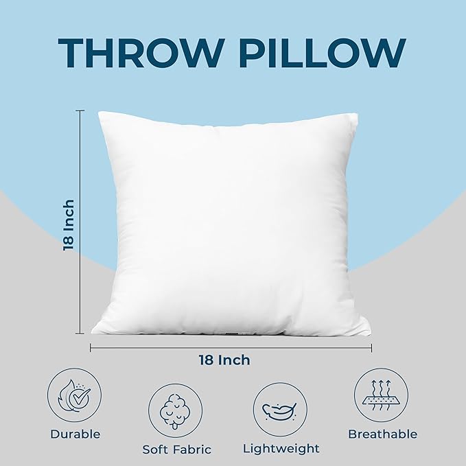 Utopia Bedding Throw Pillows, Decorative 18x18 Pillow Inserts - Image 4