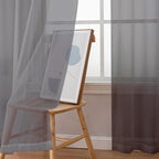 Simplebrand Grey Sheer Curtains 63 Inch Length 2 Panels, Rod Pocket Solid Color - Image 4