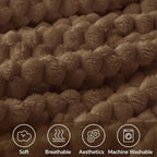 BEDELITE Brown Large Throw Blanket - Image 3