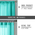 Tollpiz Sheer Curtains Linen Textured Bedroom Curtain Sheers Light Filtering - Image 5