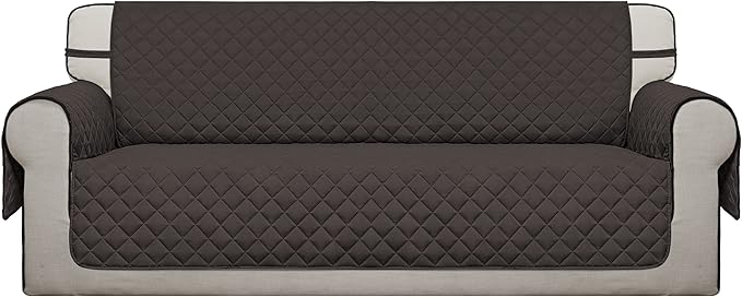 Easy-Going Reversible Couch Cover, 4 Seater Sofa, Chocolate/Chocolate | by Easy-Going