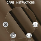 Brown Blackout Curtains 52 x 63 Inch Length/Set of 2 Curtain Panels/Thermal - Image 4