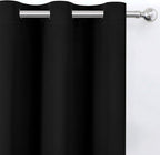 Black Thermal Blackout Curtains/52 x 54 Inch/Set of 2 Panels Room Darkening - Image 7