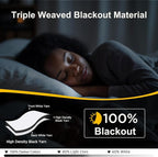 NICETOWN 100% Blackout Window Curtain Panels 86 inch Length - Image 2