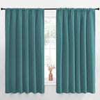 NICETOWN Blackout Curtains for Bedroom, Sea Teal, 1 Pair, 62 by 63-inch by NICETOWN
