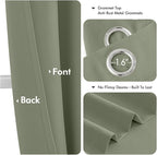 MIULEE Blackout Curtains for Bedroom 2 Panels 40 x 72 Inch Long Sage | Thermal - Image 4