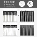 Pinch Pleated Linen Curtains 100% Blackout 63 Inches Long - Image 3