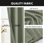 MIULEE 4 Panel Set Short Bedroom Blackout Curtains 54 Inch Long Sage Green | - Image 8