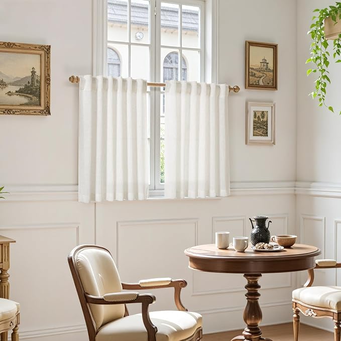 Cafe Linen Curtains 24 Inch Length - Image 7
