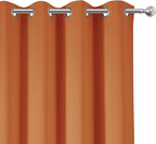 Blackout Curtains 66 x 95 inch/Orange Curtains Set of 2 Panels/Thermal - Image 7