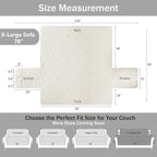 Soft Quilted Couch Cover with Pockets - Image 7