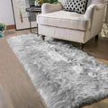 Latepis 2x8 Runner Non-Slip Grey Fluffy Rugs by Latepis