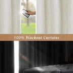 Stone 100% Blackout Linen Curtains - Image 3