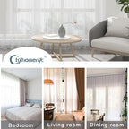 Chyhomenyc White Sheer Curtains 84 Inches Long 2 Panels, Light Filtering White - Image 5
