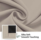 SimpleHome Natural 100% Blackout Curtains Room Darkening Living Room 45L | - Image 7
