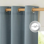 NICETOWN Rustic Linen 102 inch Long Curtains - Image 5